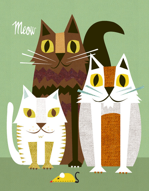 cats | new print for sale www.etsy.com/view_listing.php?list… | Flickr