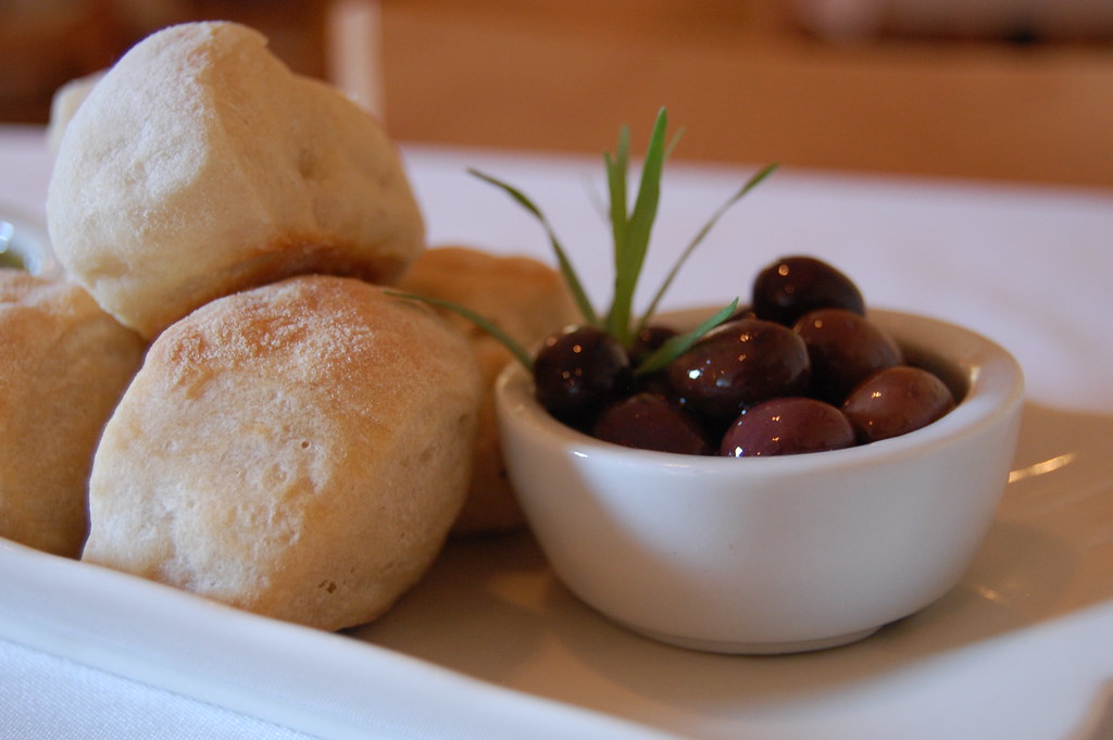 bread, olives