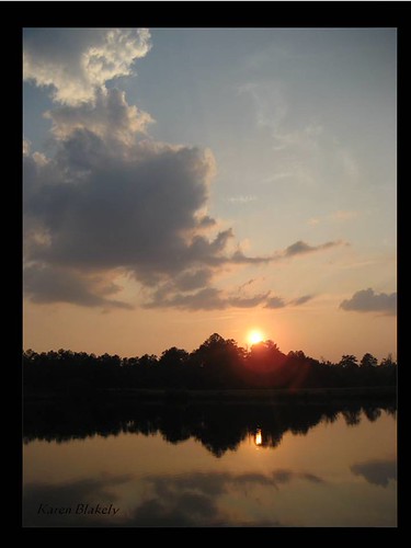 Twilight by Karen Blakely, Twilight during a sunset.sunset lake nature water clouds digital canon river outdoors photography tw