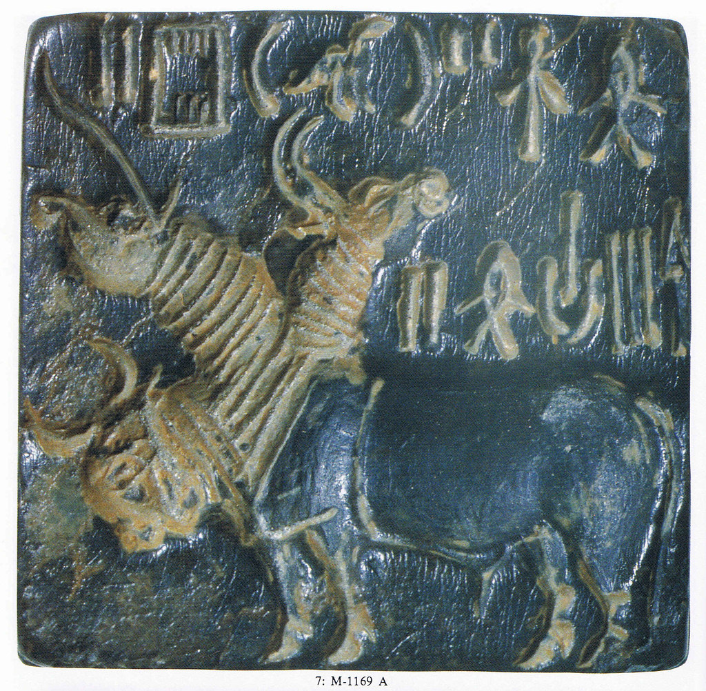 3 headed animal with one unicorn-head | Mohenjo-daro M 1169 … | Flickr