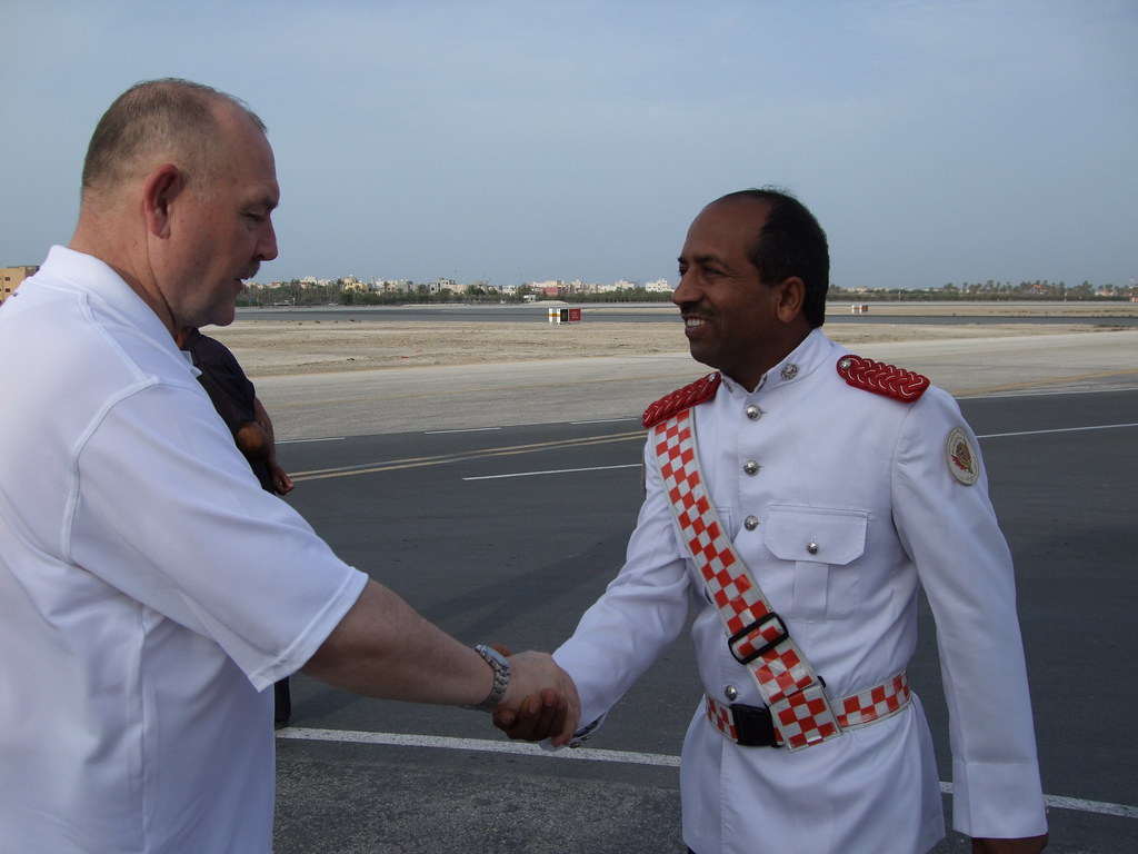 Thanking our Kuwaiti Police Motorcycle escorts for a job w… | Flickr