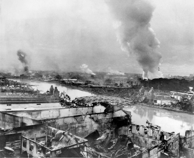 Burning Manila Feburary 27, 1945