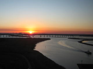 Sunset over the bayou