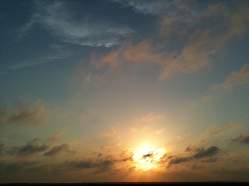 Summer Sunset 04 by hoodlum, a bit further down the road there was a clearing in the treessunset sky