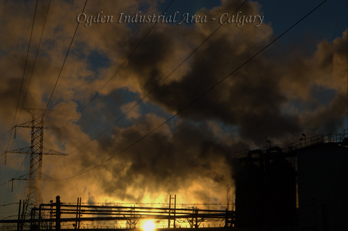 morning canada calgary sunrise early nikon industrial factory alberta ogden
