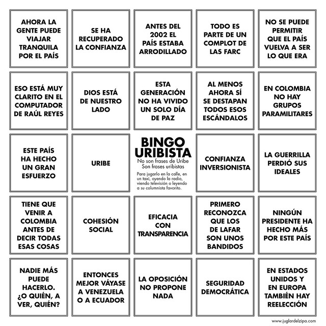 Bingo uribista (otra versión)
