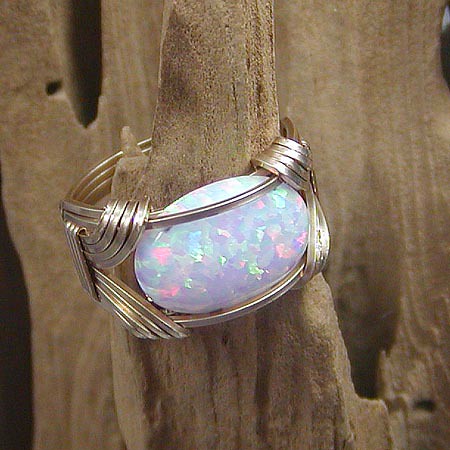 Fiery Lab-Created Opal Ring | by wiregems