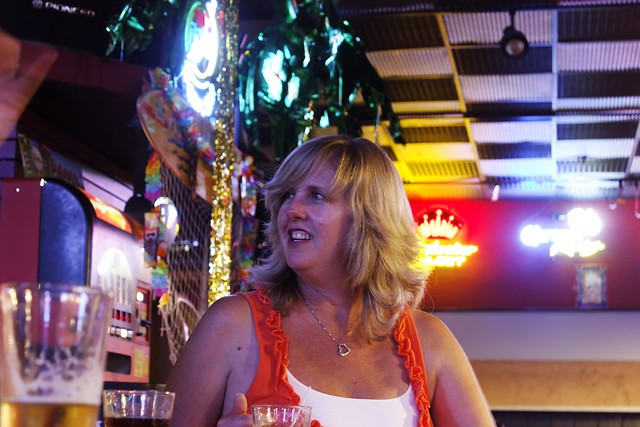 Amy in Woody's Sports Bar, Pella, IA.