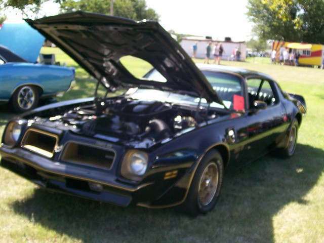 '76 Pontiac Firebird Trans Am SE front side and engine view