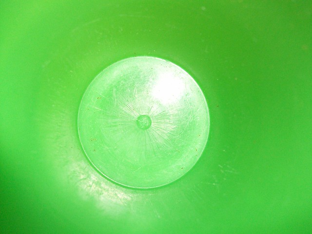 The bottom of the tupperware