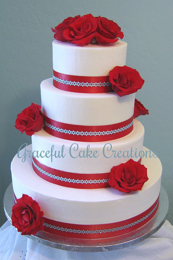 Red White And Blue Wedding Cake Grace Tari Flickr