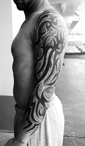 tribal-tattoo-design-on-left-arm | Tribal Tattoo Design cove… | Flickr