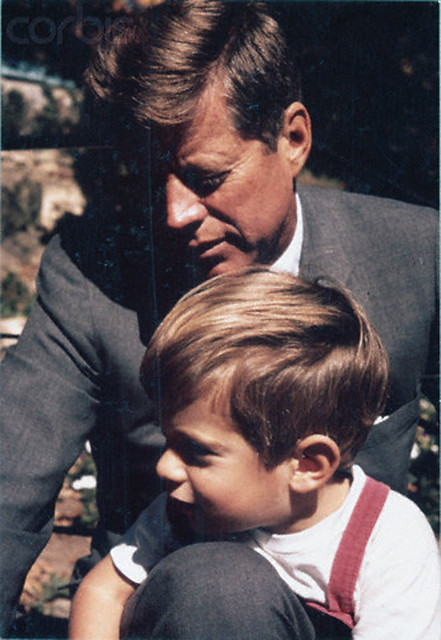 President Kennedy with his son