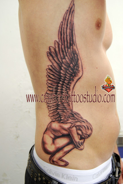Crouching Angel Tattoo