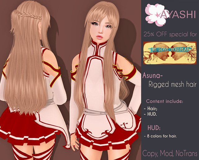 [^.^Ayashi^.^] Asuna hair special for WE LOVE RP