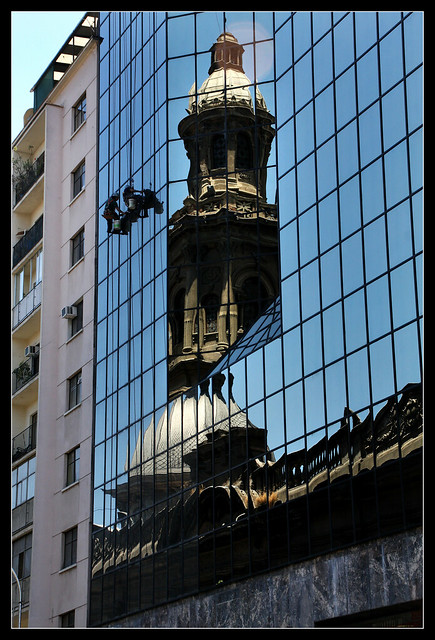 The Metropolitan Cathedral reflected