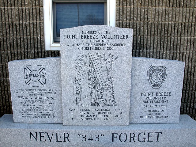 9/11 Memorial, Point Breeze Volunteer Fire Department Firehouse, Rockaway Peninsula, New York City