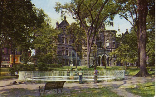 county ohio fountain square 1940s 1950s oh warren courthouse trumbull