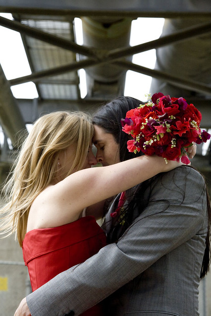 4063790664 c2efd0166e z - Clare & Shaun's retro red industrial wedding Industrial love. Shaun and Clare 09/10/09