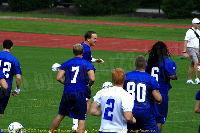 Quarterback Peyton Manning  2009-08-05 0001 football - Indianapolis Colts training camp - morning