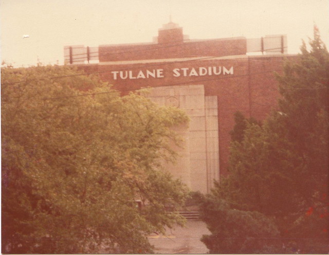 Tulane Stadium Front Trees