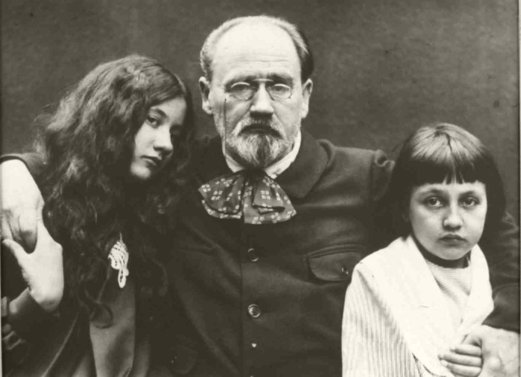 Emile Zola et ses enfants.