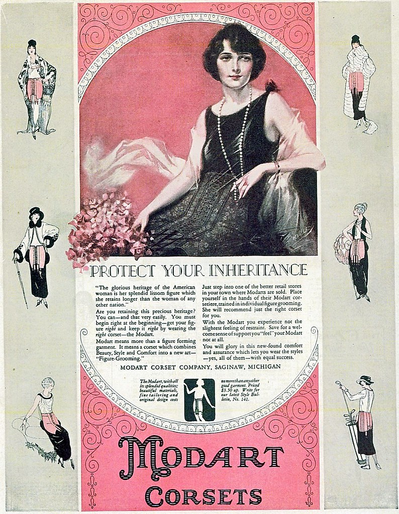 Modart Corsets ad, 1924