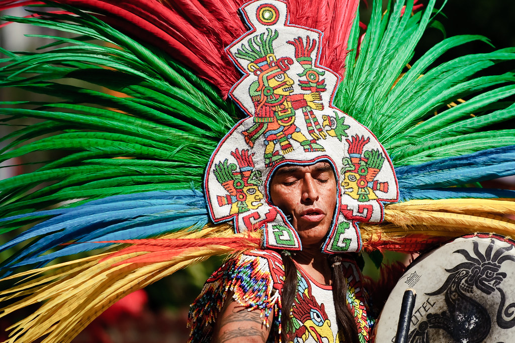 On Black: Aztec Dancer - Olivera St. Los Angeles by macabrephotographer ...