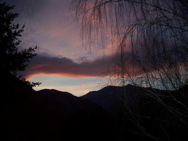 Sunset in Wenatchee, Washington State.