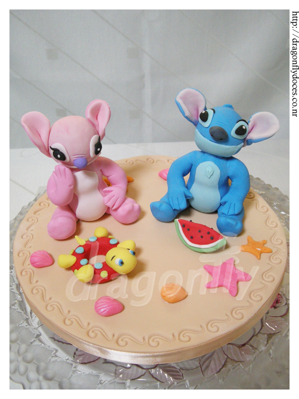 Stitch Angel Love Edible Image Cake Topper Decoration Frosting