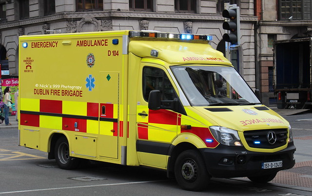 Dublin Fire Brigade / D104 / 151 D 12415 / Mercedes Benz Sprinter / Emergency Ambulance