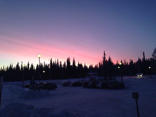 winter finland luosto lapland sunrise