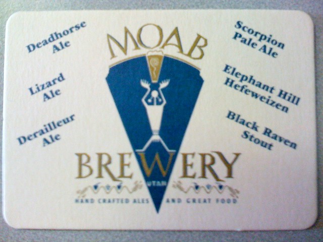 Moab brewery beer coaster-postcard