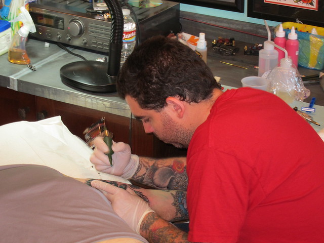 Tattoo Artist Deno, Jr. from Madrid, Spain @ Rock of Ages