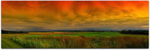 sky panorama clouds saturated colorful pano surreal iowa golfcourse roygbiv amanacolonies middleamanaiowa