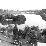 Looking out over Hoan Kiem lake