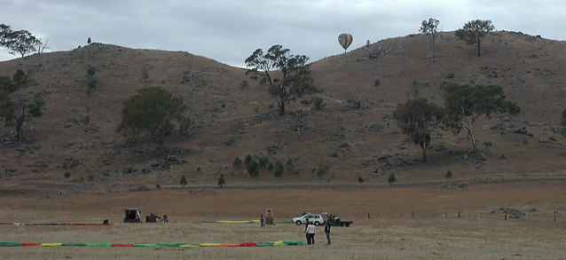 Balloons pass Mt Painter