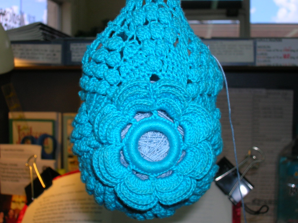Crocheted Yarn Holder, This is a nice little crocheted yarn…