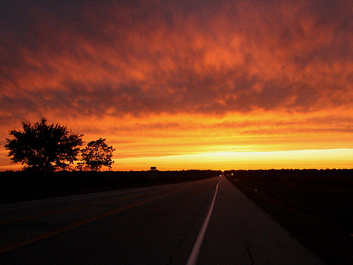 road sunset oklahoma evening us route66 highway mother 66 route cardin us66 usroute66