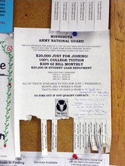 Minnesota Army National Guard recruitment advertisement with commentary