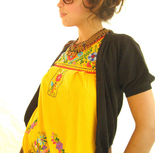 Vestido Mexicano Amarillo