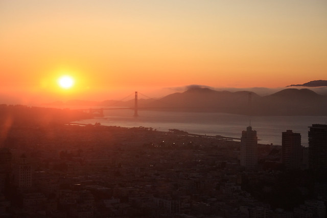 Sunset over the Golden Gate