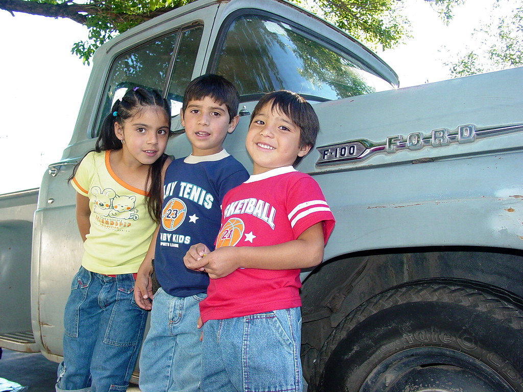 Trio of Children with Ford Truck - Alta Gracia - Argentina