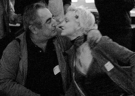 Michael steals a kiss from legendary rock photographer Jim Marshall