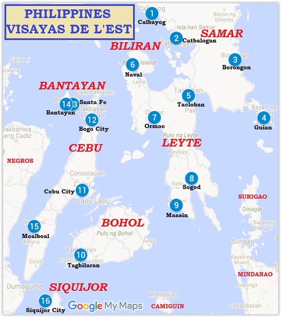 Trajet-Visayas de l'est