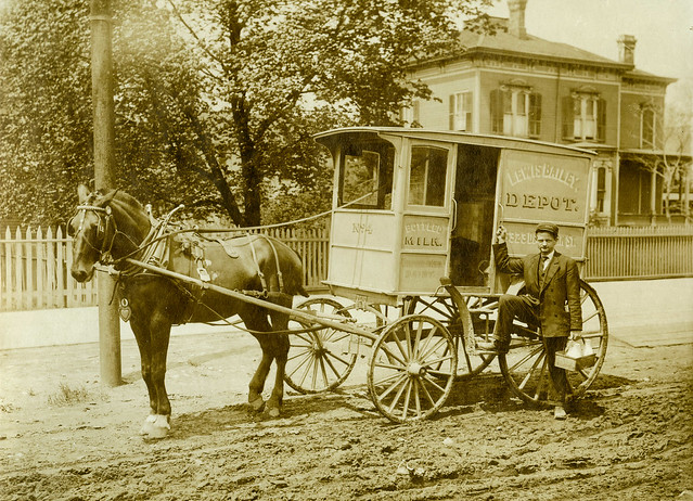 Lewis Bailey Milk Delivery Wagon, circa 1905 - Valparaiso, Indiana