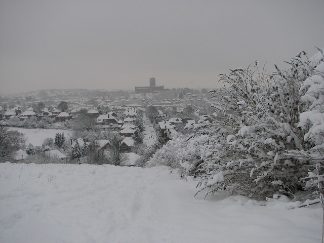 Guildford covered with SNOW