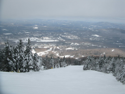winter vermont skiing view downhill skiresort vista slope stratton