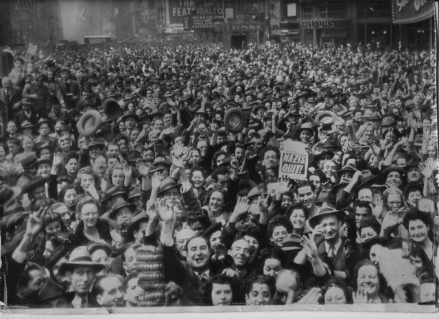 MY ORIGINAL PHOTO OF TIME'S SQUARE WWII NAZI SURRENDER