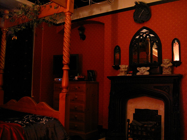 The Red Room at the Bats and Broomsticks Guesthouse in Whitby